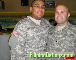I am the guy on the right if you had to guess. This picture was taken in basic training in the Military.
