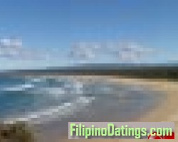 Panoramic view of South Broulee beach on a winters day.