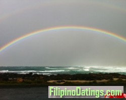 South Broulee beach on a stormy afternoon with a lovely double rainbow.